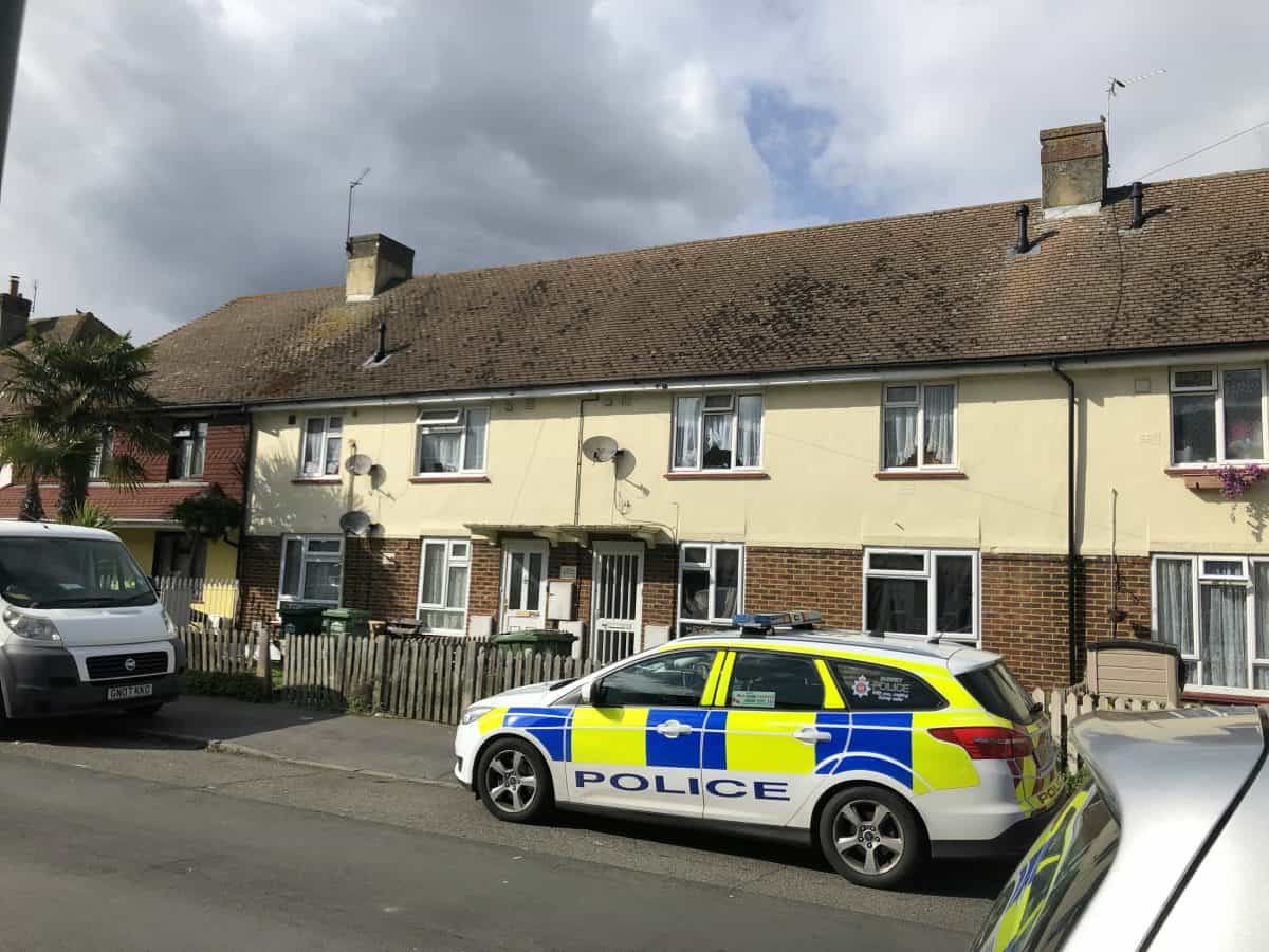 Residents described moment armed police closed in on suspected “far-right” knifeman