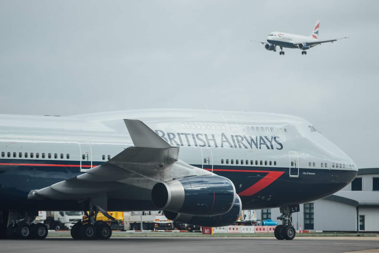 BA aircraft sport heritage livery as the airline celebrates centenary