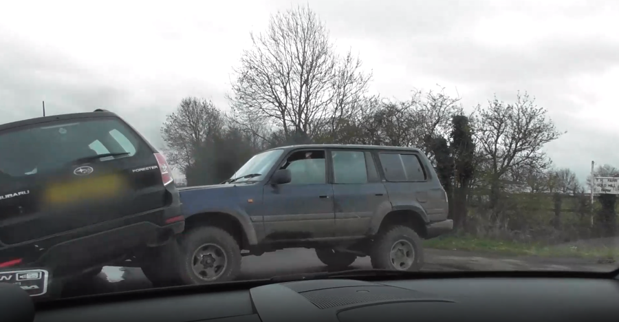 Video – Animal activists repeatedly RAMMED by 4×4 while driving to a hunt
