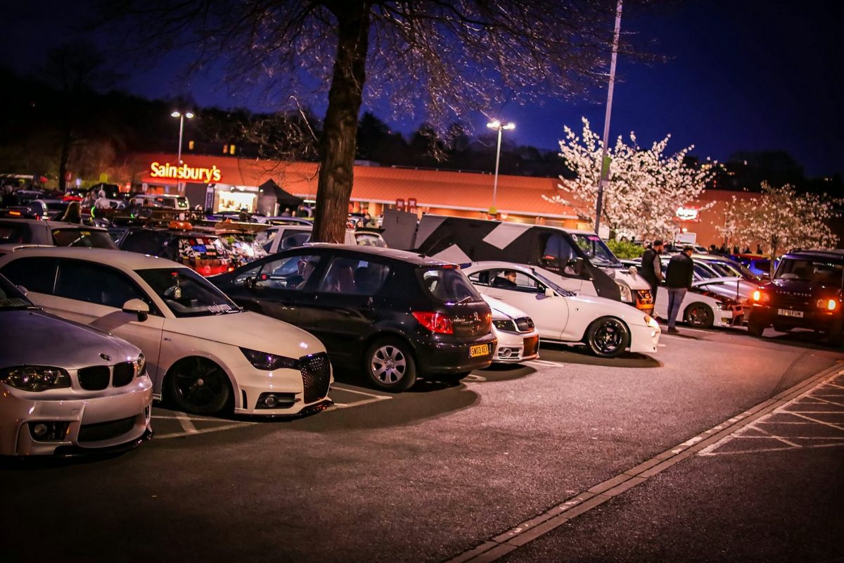 Boy racers slapped with parking fines totalling almost £13,000 meet on supermarket car park
