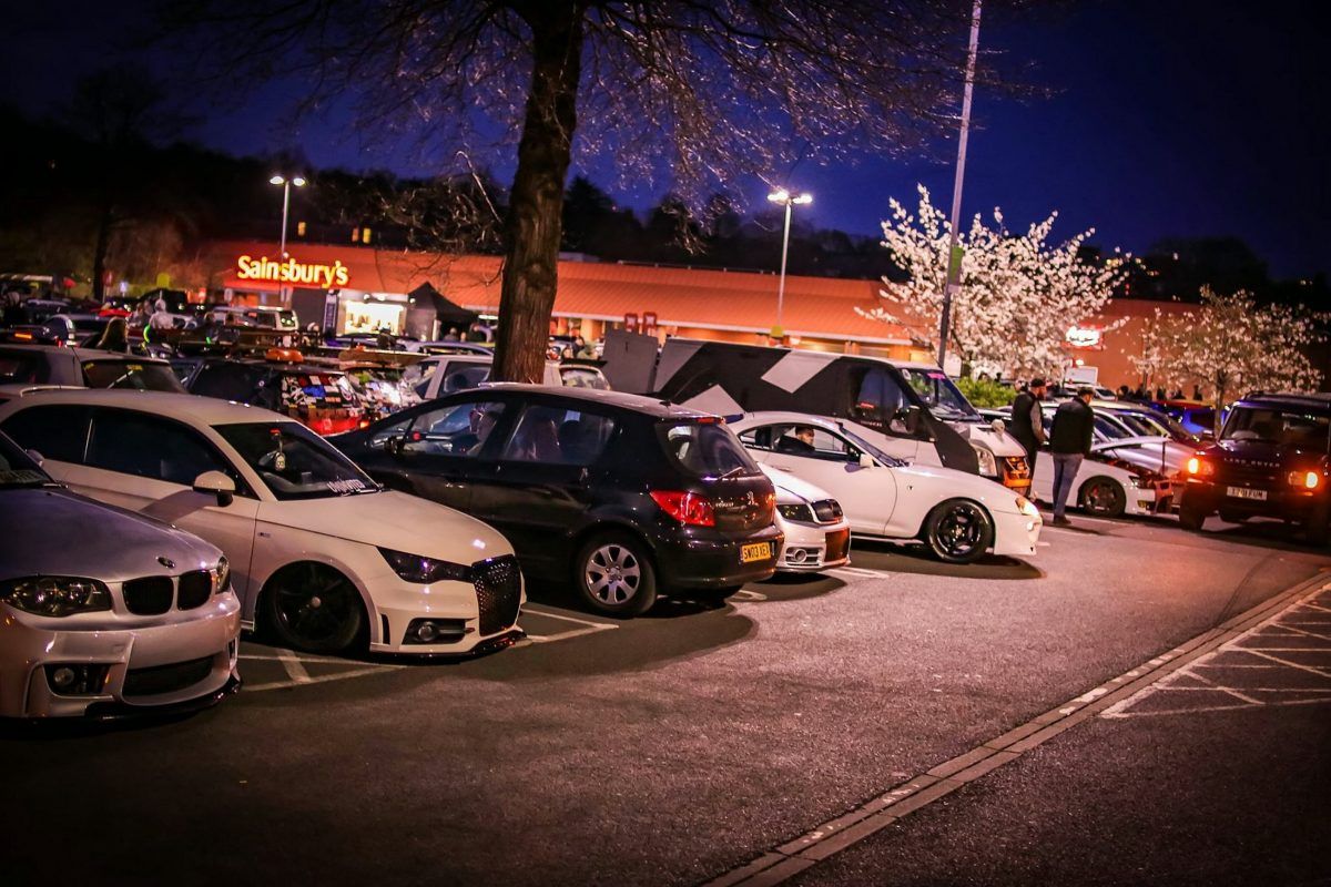 Boy racers slapped with parking fines totalling almost £13,000 meet on supermarket car park