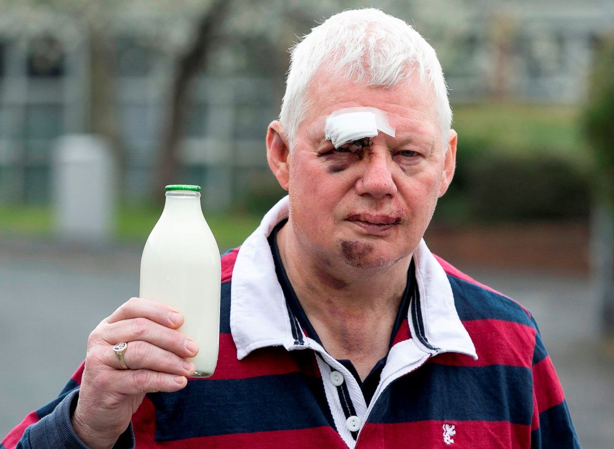 Milkman who has never missed a shift in 50 years forced to retire after masked thief beat him up