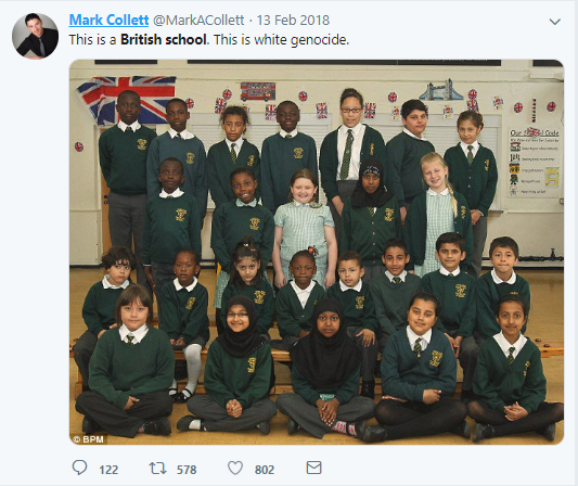 Blaiklock retweeted and quoted Mark Collett inc this tweet