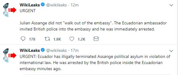 Wikileaks tweet