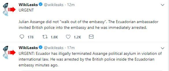 Wikileaks tweet