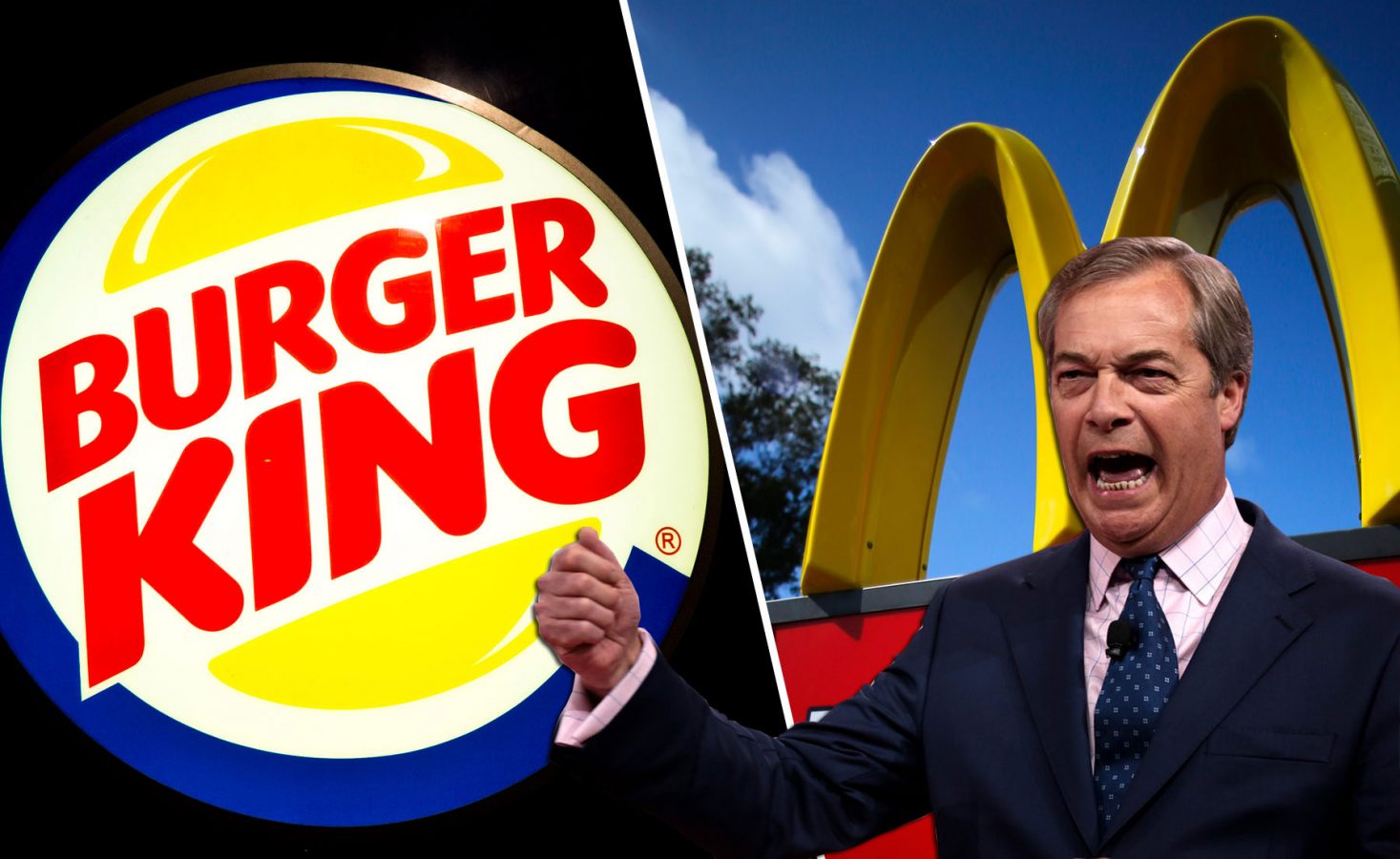 McDonald’s bans milkshakes near Farage rally- Burger King responds