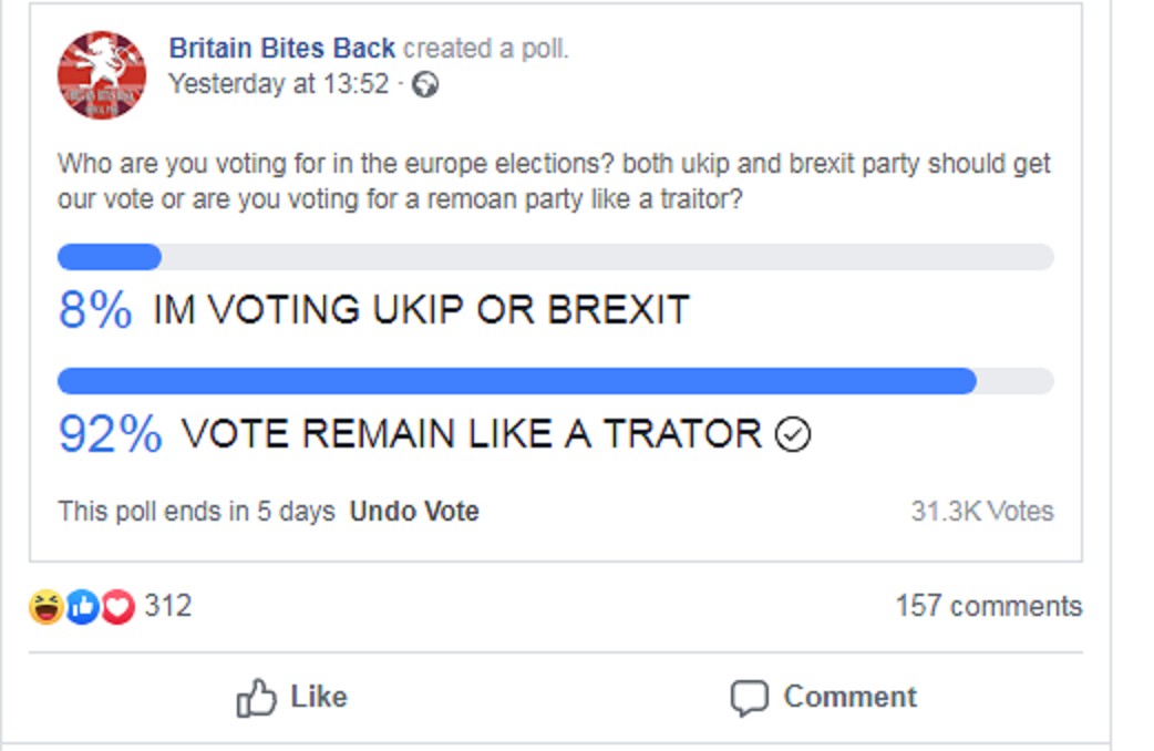 “Traitors of the UK” unite as Brexit poll goes horribly wrong