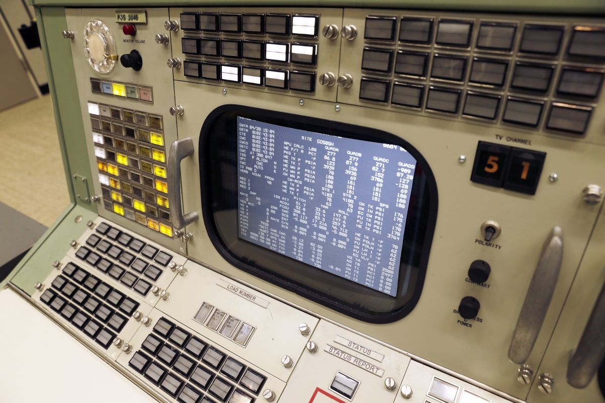 Simulated telemetry data on a console