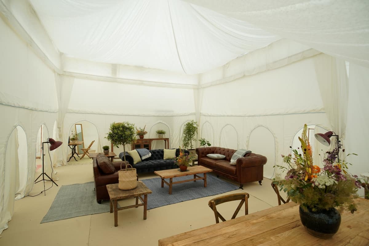 Glastonbury’s poshest TENT – costing 25K for the weekend, so plush Brad Pitt stayed there