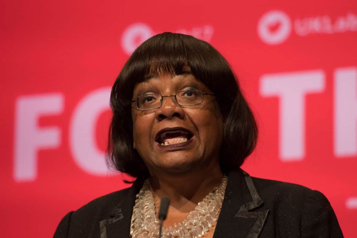 Tory donor says Diane Abbott comments had ‘nothing to do with the colour of her skin’