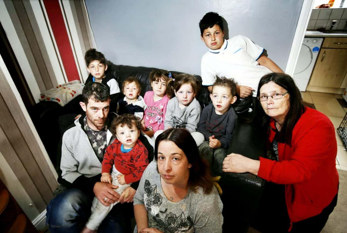 Family of ten have been living in THREE bed home for five years
