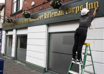 The Old Thirteenth Cheshire Astley Volunteer Rifleman Corps Inn in Staleybridge, Greater Manchester was named in 1880 and has the world record for the longest pub name (c) SWNS