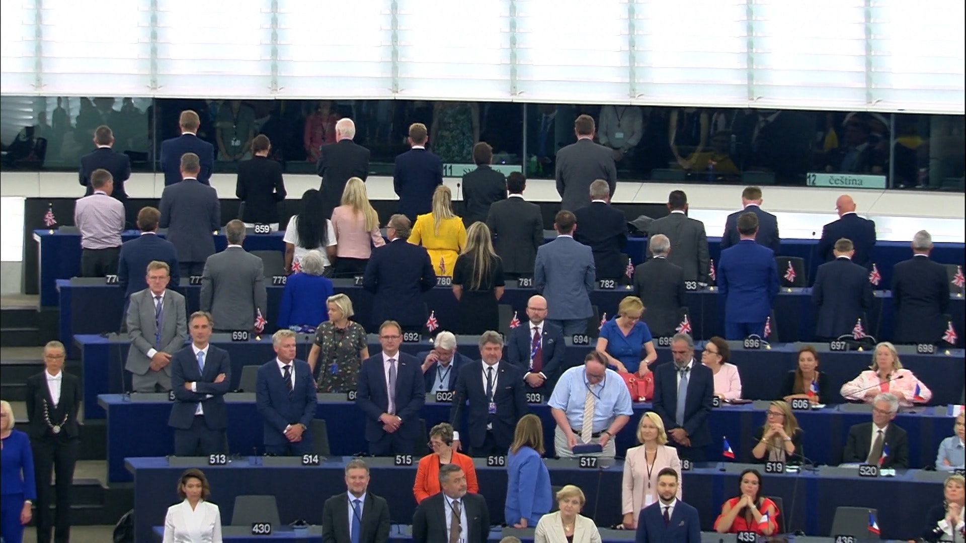 ‘I’m not showing respect to foreign anthems’ says Nigel Farage as Brexit Party MEPs insult EU anthem
