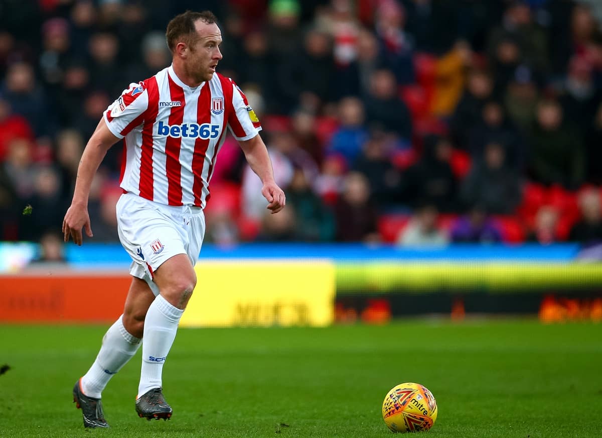 Stoke City's Charlie Adam during the Sky Bet Championship match at the bet365 Stadium, Stoke.