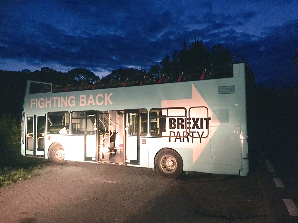Brexit Party bus abandoned after ‘mechanical fault’ creates perfect metaphor