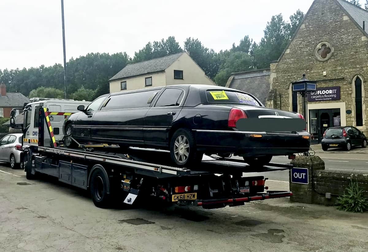Limo passengers gutted on way to Silverstone after driver was caught with no tax or insurance