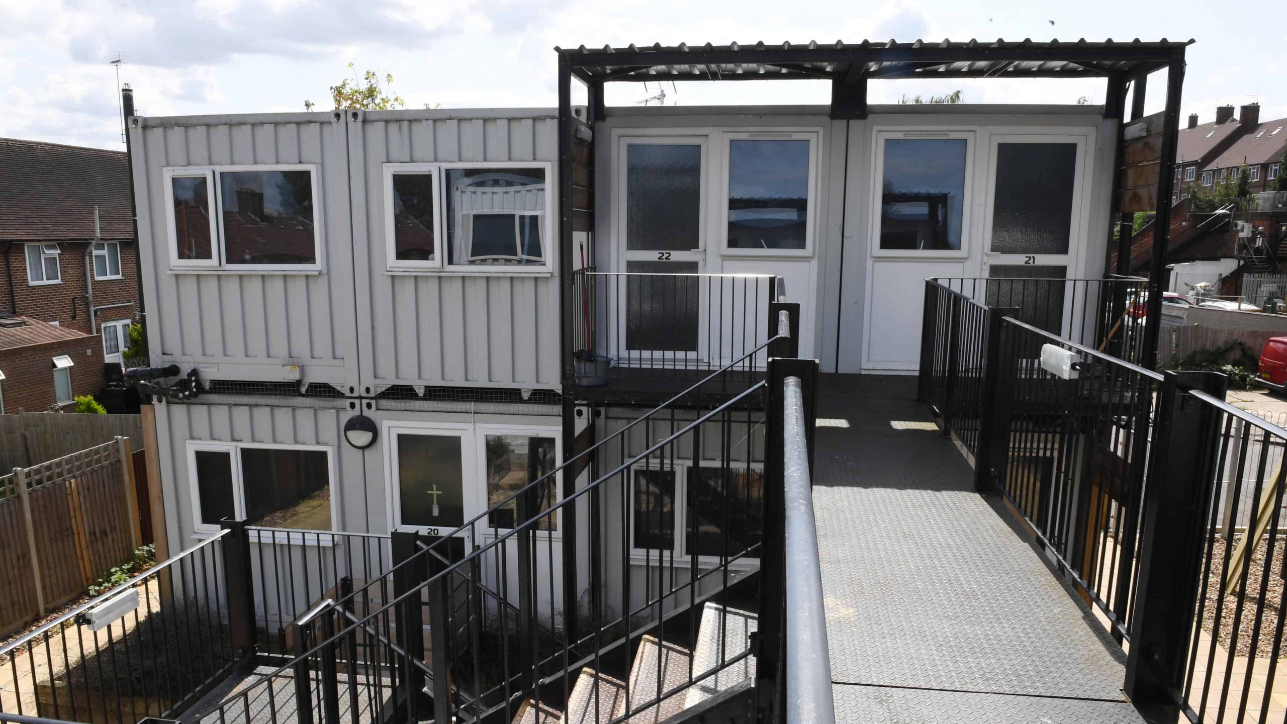 Families with children are now being housed in shipping containers due to lack of council accommodation
