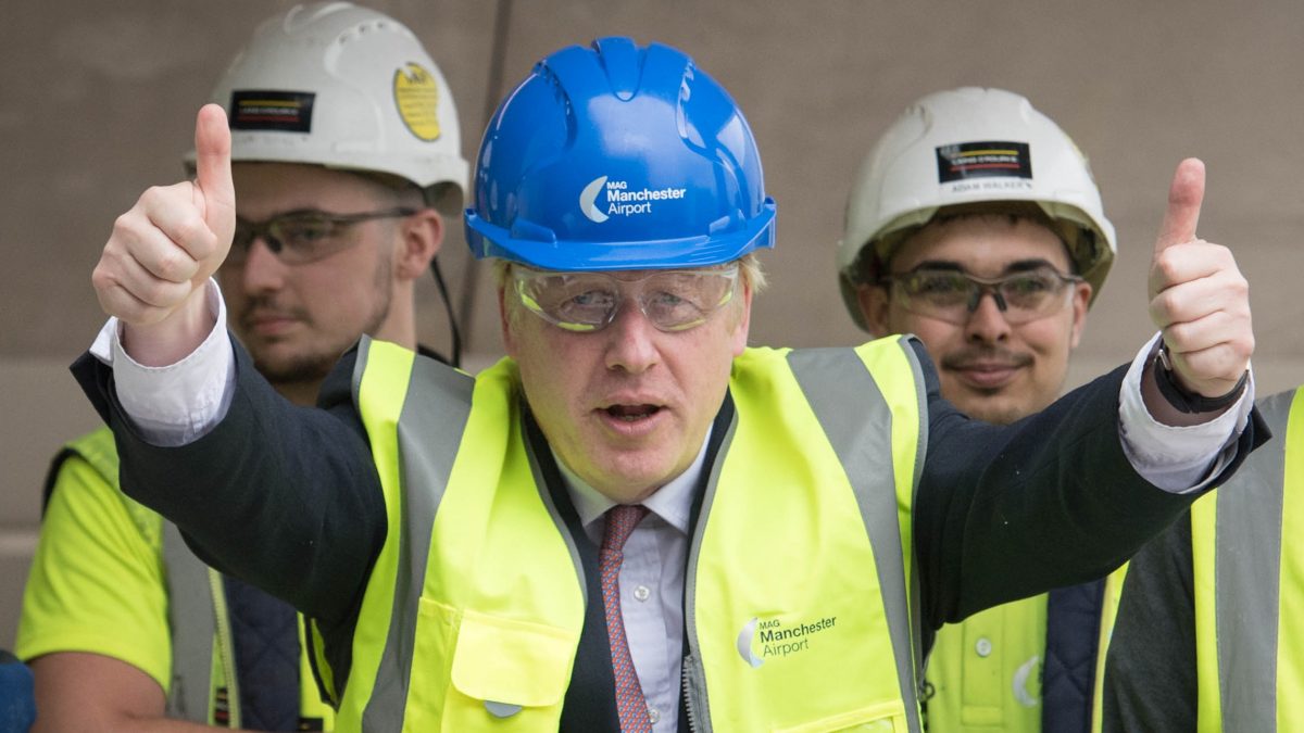 Boris Johnson hardhat