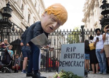 Downing Street demonstration against Boris Johnson