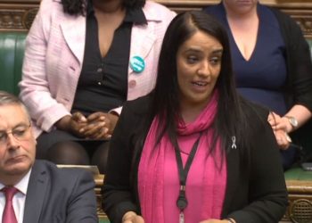 Labour MP Naz Shah as she tells the House of Commons in London that she "wholeheartedly apologises" for words she used in a Facebook post about Israel.