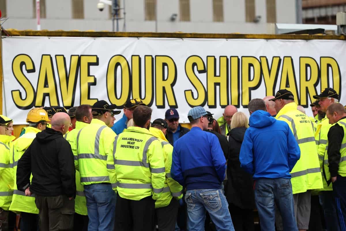 Harland and Wolff workers supported with food donations and entertainment