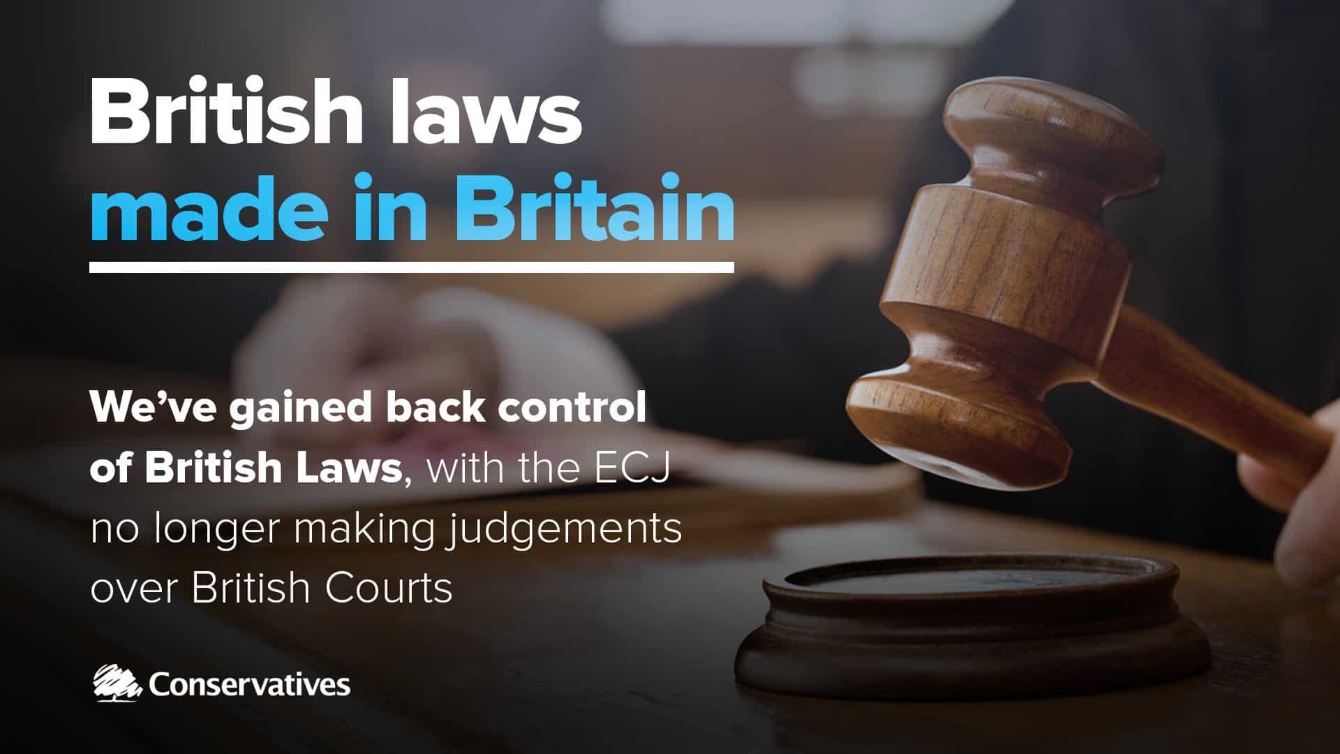 “British laws made in Britain” tweet comes back to haunt Conservatives