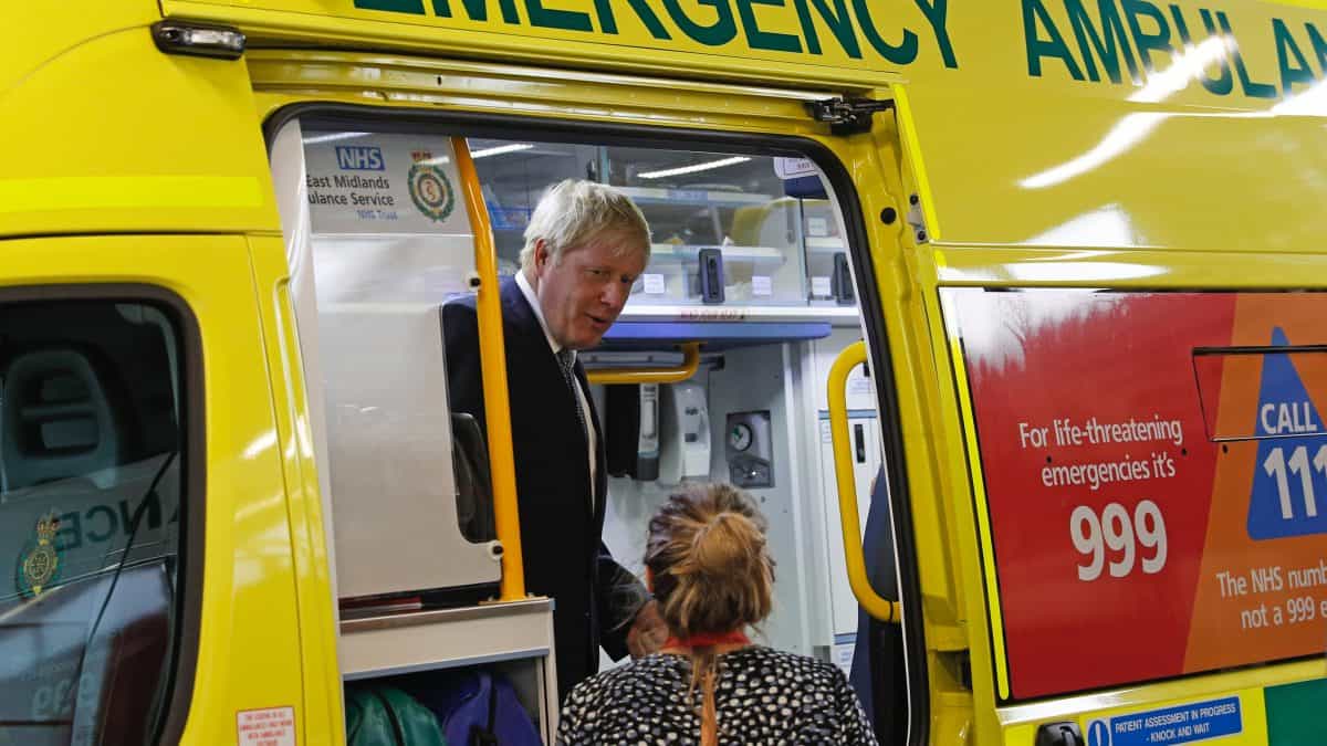 Boris Johnson hospital ambulance