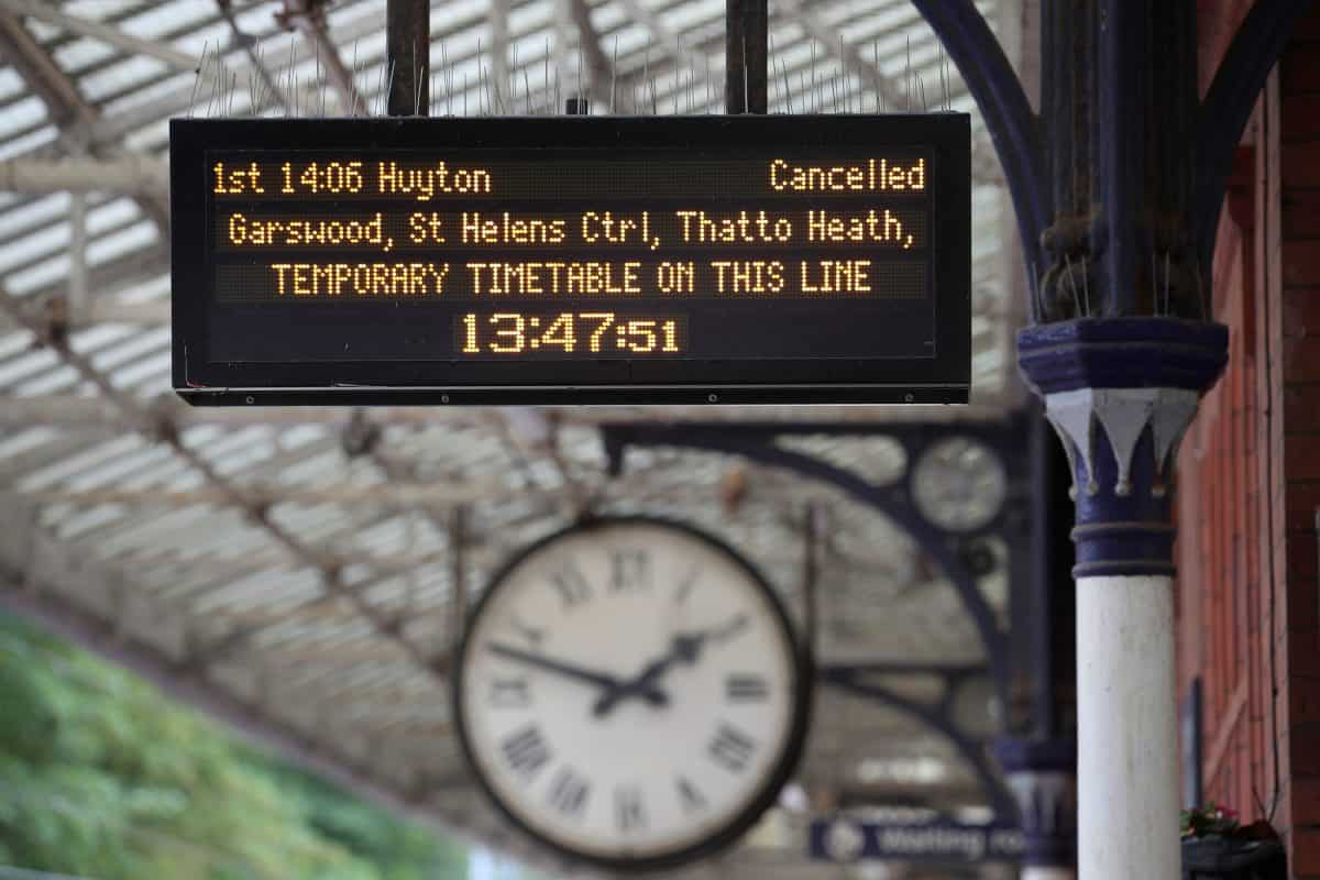 Fewer than two-thirds of train stops made ‘on time’