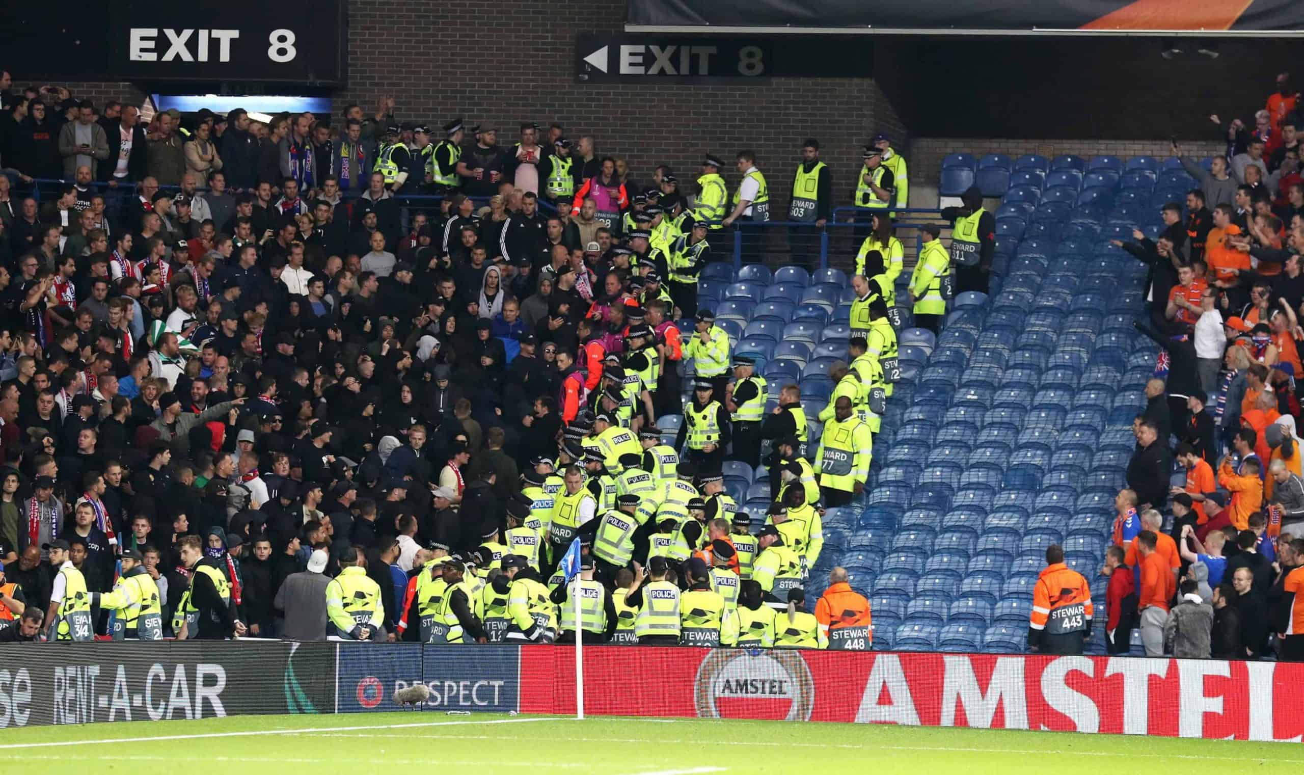 Police assaulted during Glasgow Rangers win