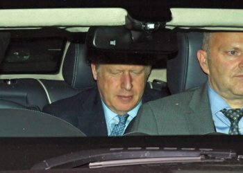Boris Johnson in car