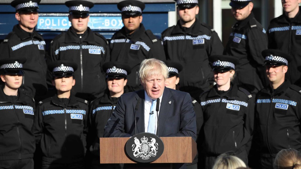 Boris Johnson speech police