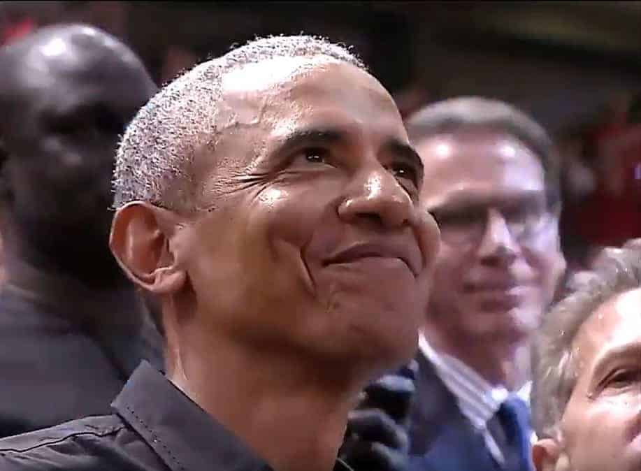 Watch: Obama receives rapturous reception at Raptors game
