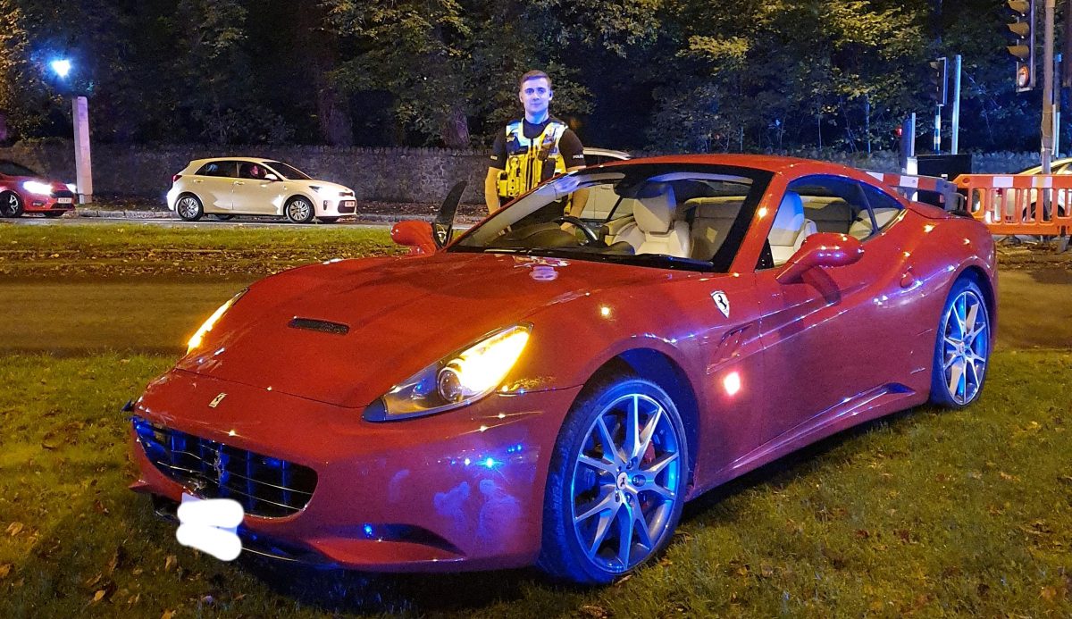 Cops hunting suspected drunk driver who dumped a red Ferrari after crash