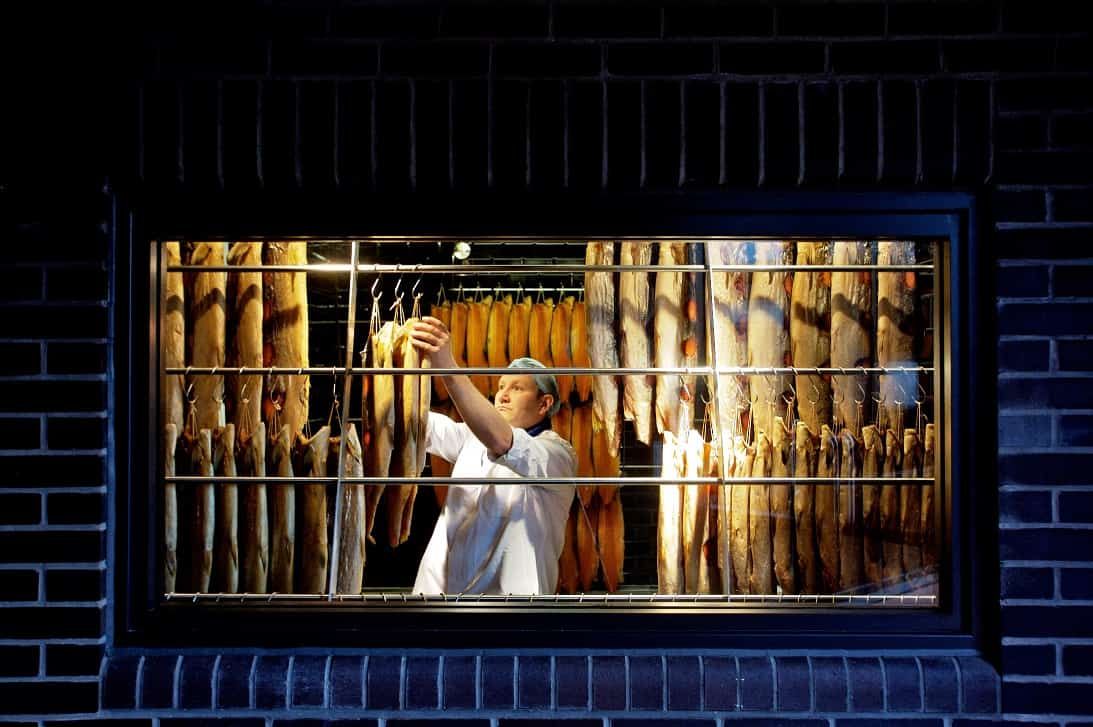 Salmon smoking on London’s Fish Island