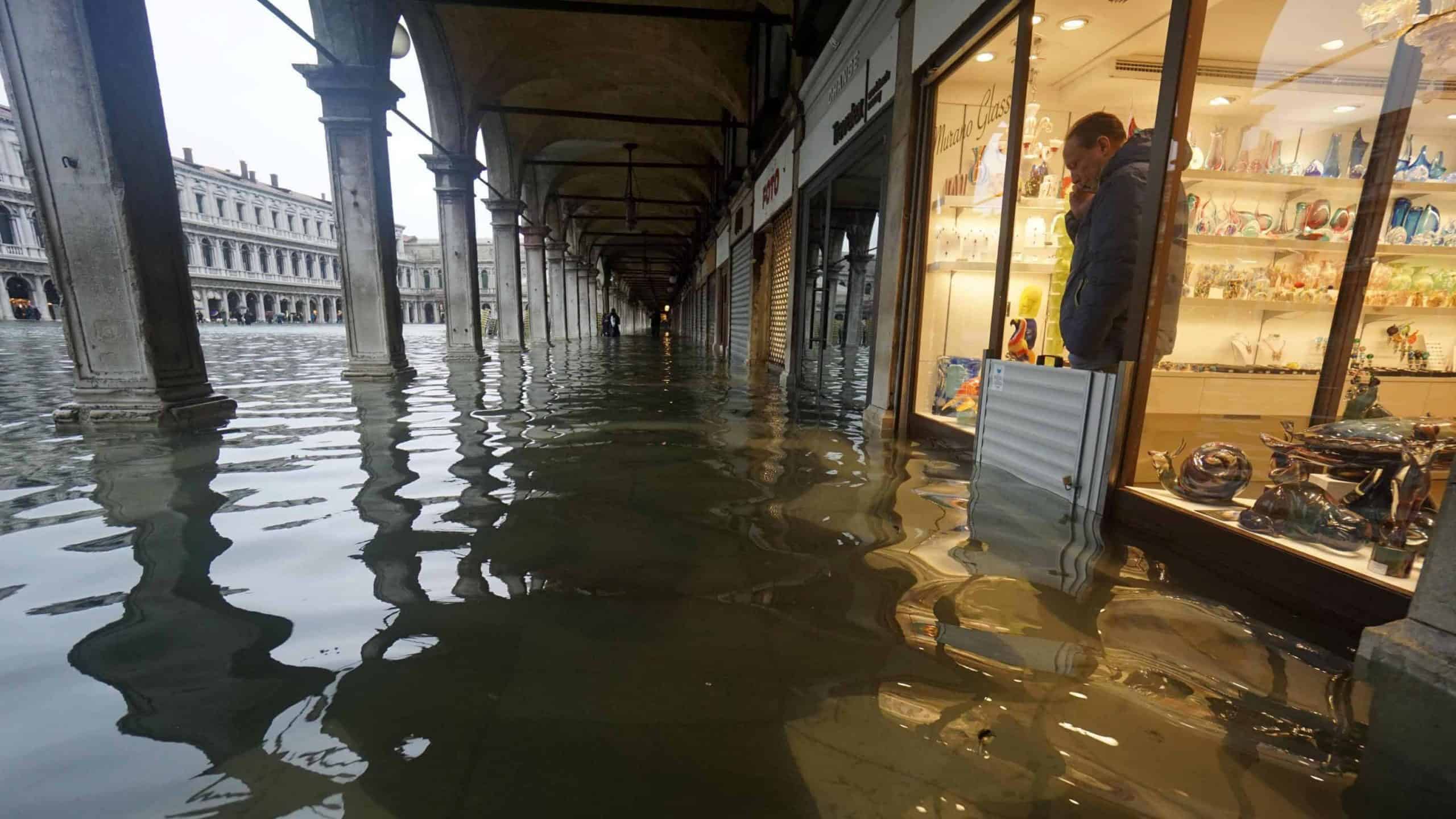 Venice mayor blames climate change after floods hit 85% of the city
