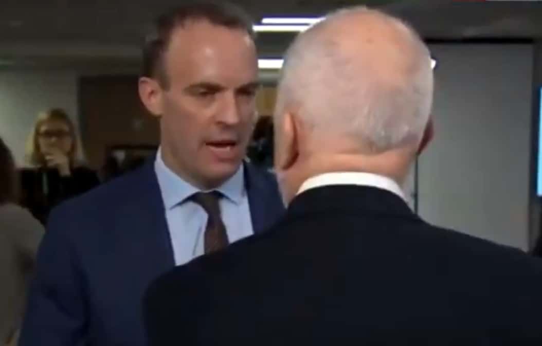 Furious off-camera row breaks out between Dominic Raab and Andy McDonald