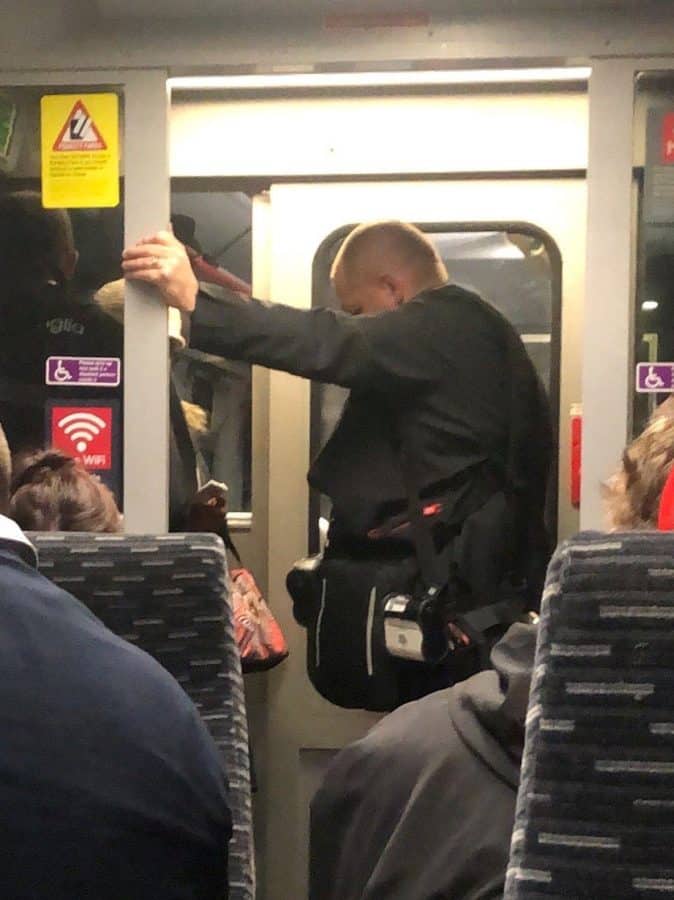 Outrage after woman fined for standing in doorway of first-class carriage on packed commuter train