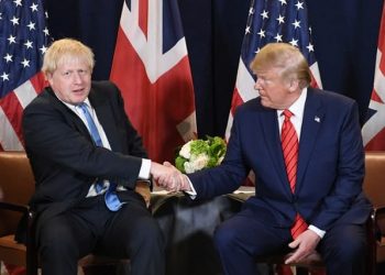 Boris Johnson and Donald Trump (PA)
