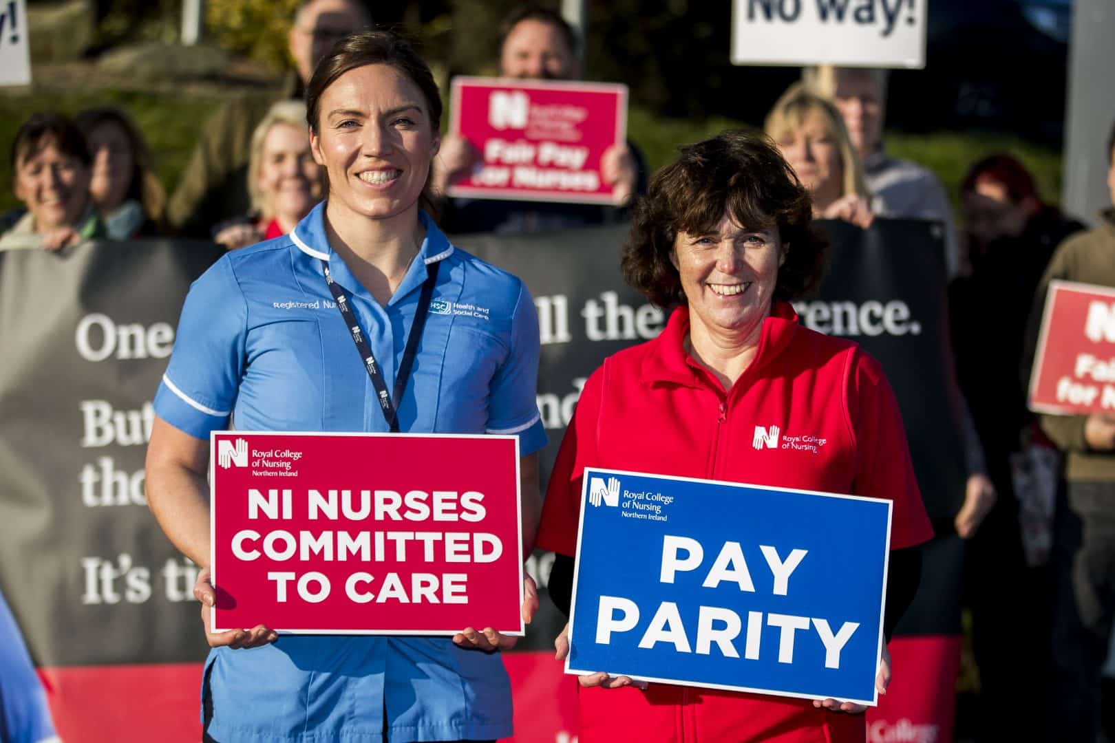 In unprecedented walkout, 9,000 nurses take strike action in Northern Ireland