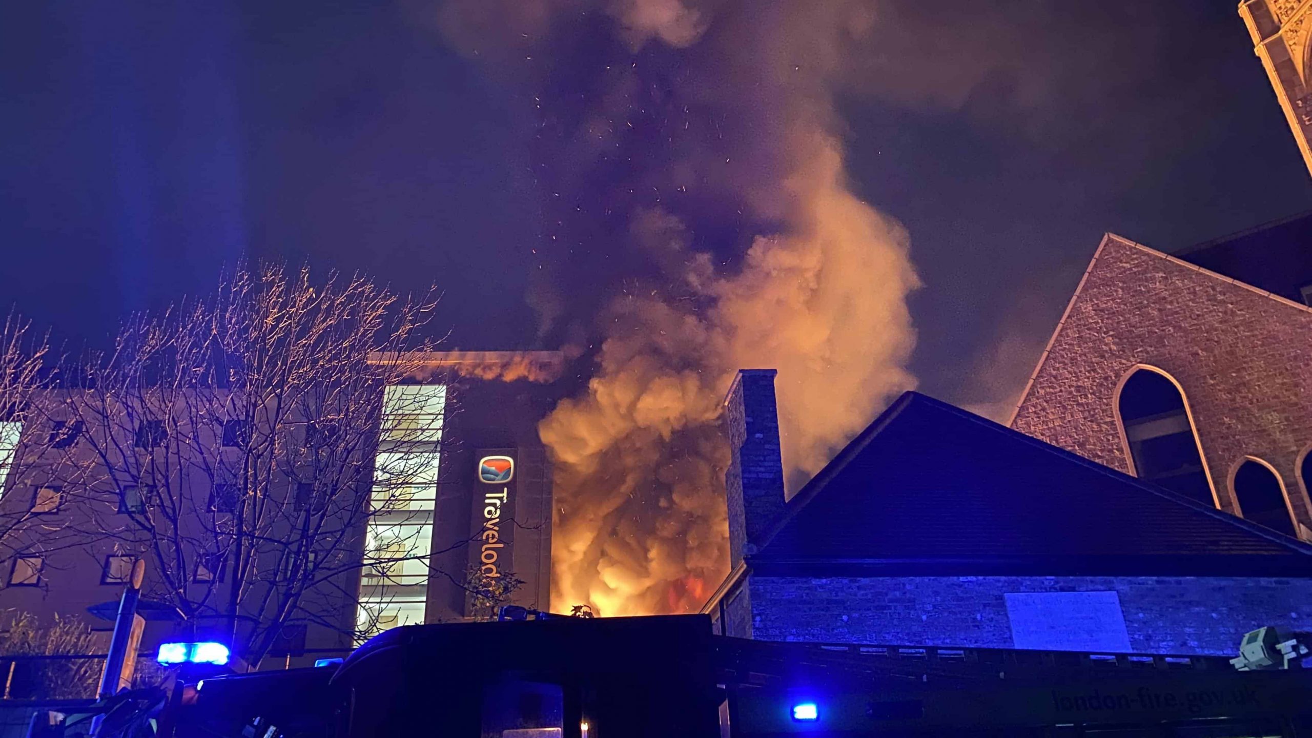 Hotel blaze centred on outside of ‘cladding-covered’ building