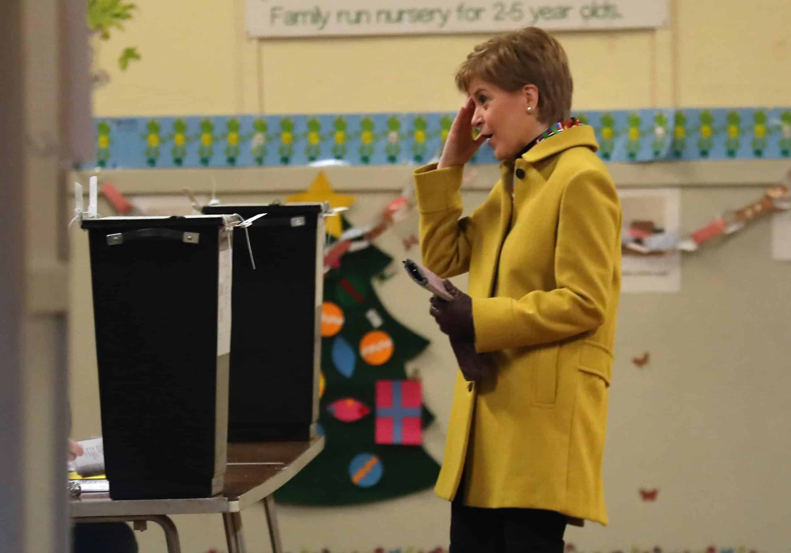 Exit polls suggest good night for SNP – but Sturgeon says UK forecast ‘grim’