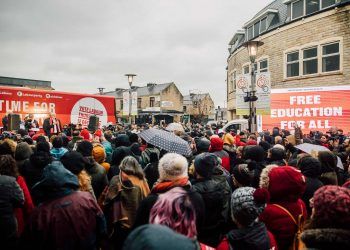 Crowds gather to see Corbyn in Pendle