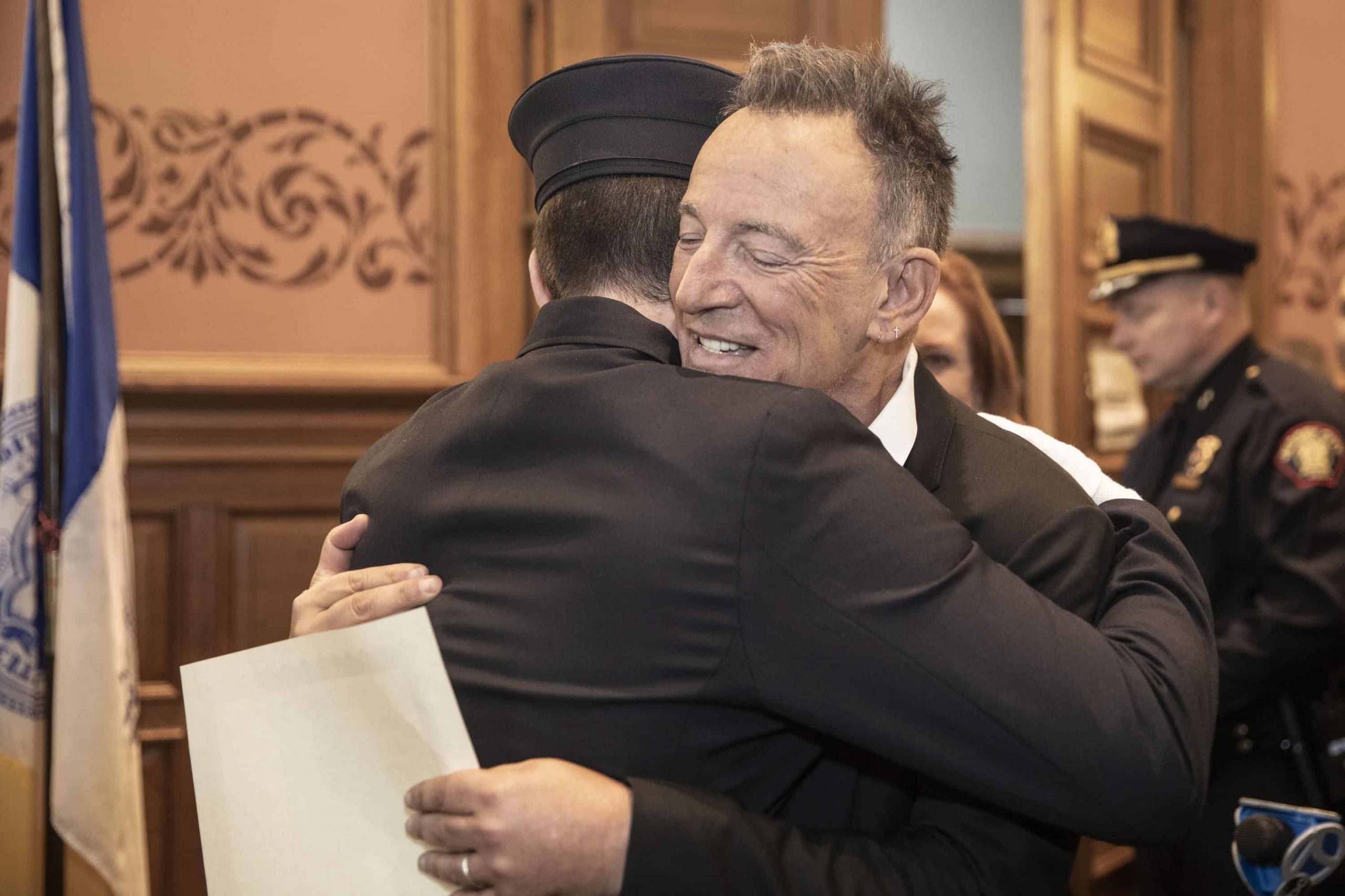 Bruce Springsteen shows up for son’s swearing-in as firefighter
