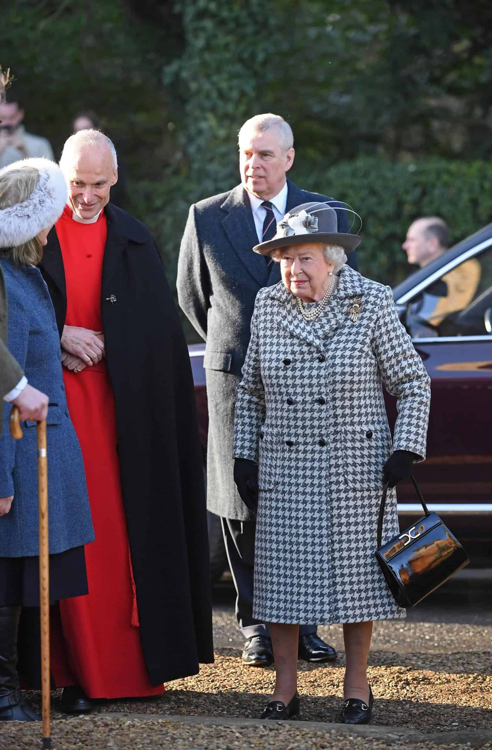 Queen joined by Andrew at church as Harry and Meghan step back from royal life