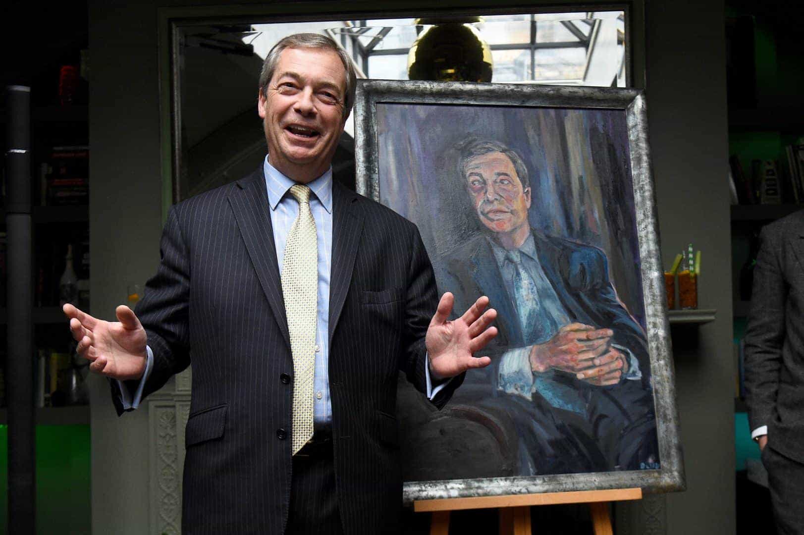Nigel Farage unveils his Mr Brexit portrait