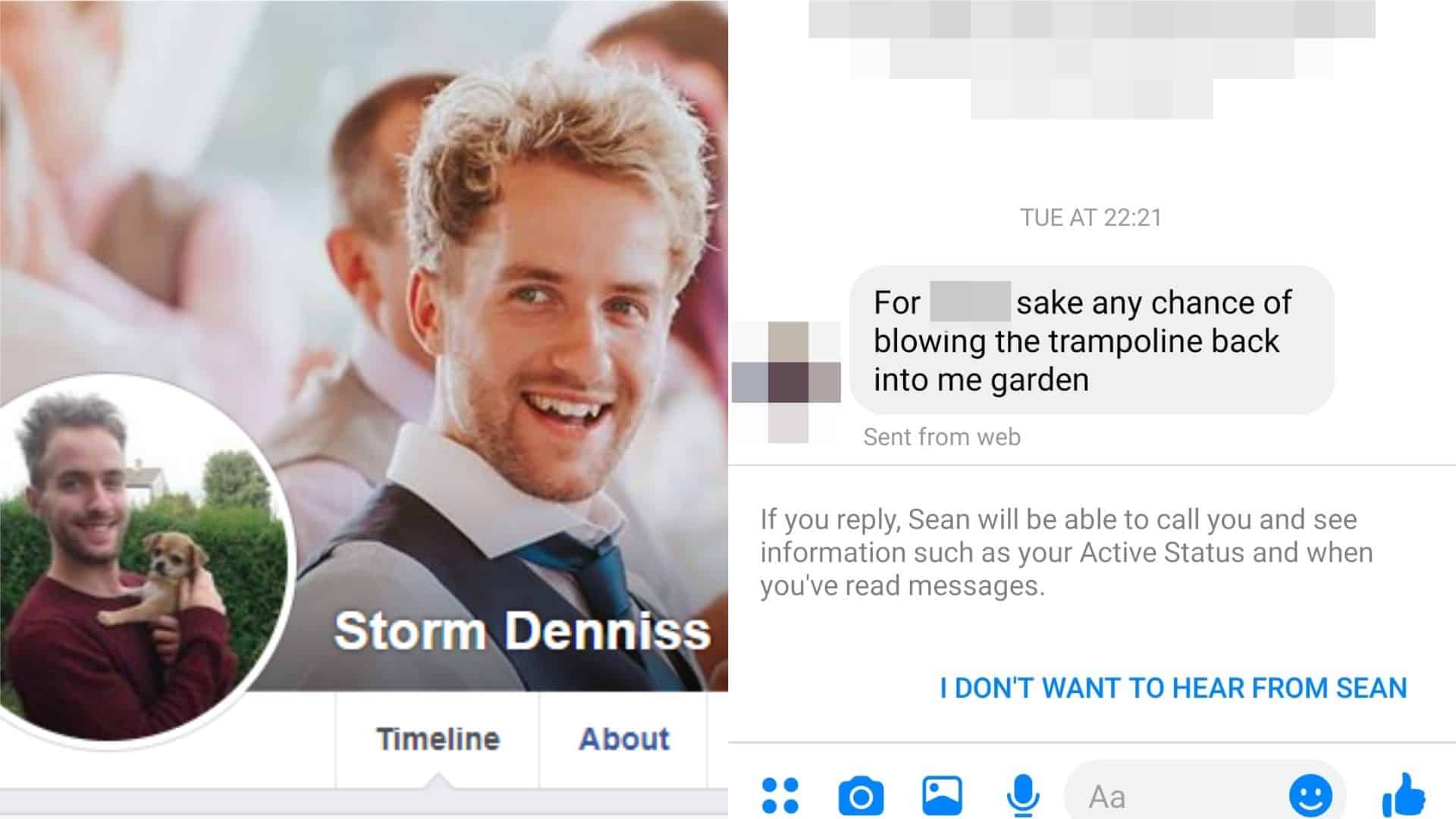 Carpenter called Storm Denniss inundated with Facebook messages