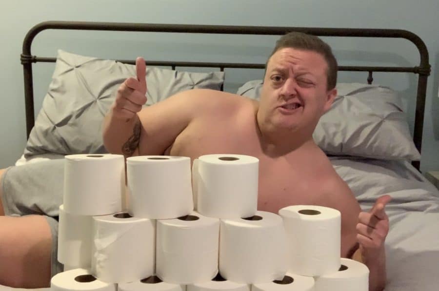 Man updated Tinder profile with pics of himself surrounded by toilet paper