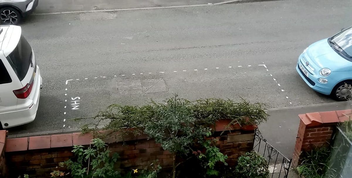 Neighbour created parking spot for NHS nurse battling against coronavirus