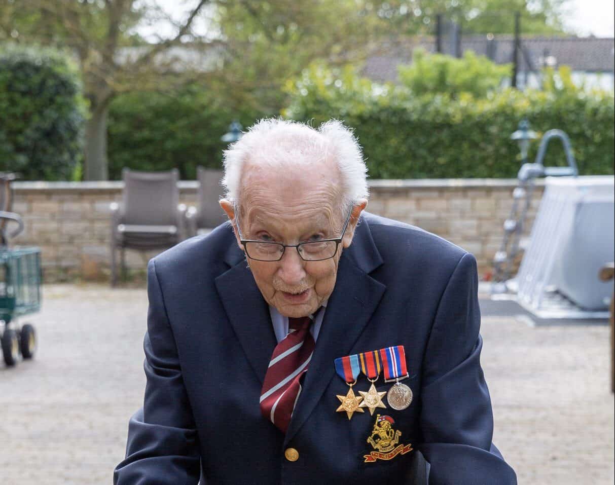 Captain Tom Moore, 99, has raised £12 million in NHS fundraising bid