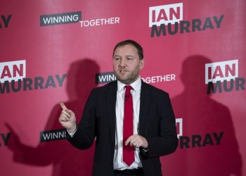 Ian Murray launches his campaign for Labour deputy leader at the Wester Hailes Education Centre in Edinburgh.